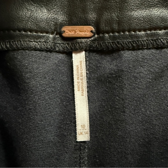 Free People Sasha Vegan Leather Kick Flare Pants NWT - Picture 6 of 8